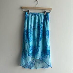 Vintage blue midi skirt